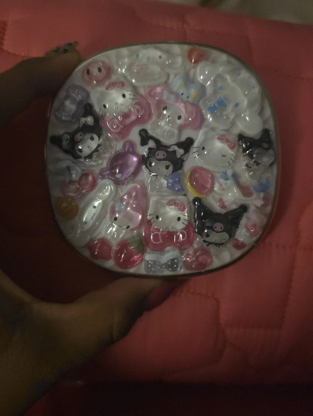 Handmade Kawaii Decoden Compact Mirror – Sanrio Friends (Hello Kitty, Kuromi, My